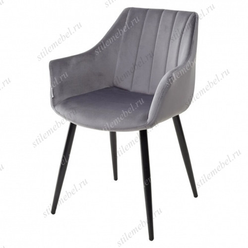 Стул BELINDA BLUVEL-14 GREY, велюр