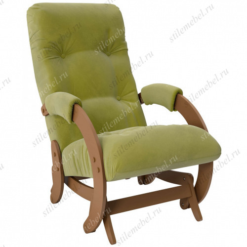Кресло-глайдер Модель 68, Орех, ткань Verona Apple Green