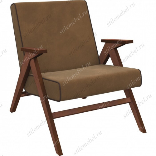 Кресло для отдыха Вест Орех, ткань Verona brown, кант Verona wenge