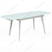 Стол ELIOT 120 FROSTED SUPER WHITE белое матовое стекло/ белый каркас