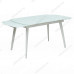 Стол ELIOT 120 FROSTED SUPER WHITE белое матовое стекло/ белый каркас