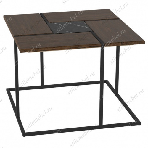 Стол журнальный Калифорния орех альберо/черный мрамор