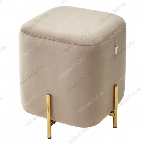 Пуф для гостиной ARES BLUVEL-40 BEIGE / GOLD