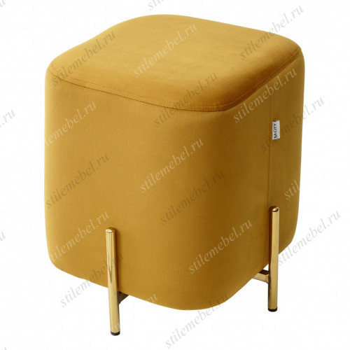 Пуф для гостиной ARES BLUVEL-68 YELLOW / GOLD