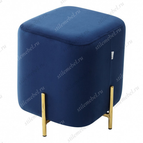 Пуф для гостиной ARES BLUVEL-86 NAVY BLUE / GOLD