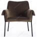 Кресло BESS (mod. 0179471)  металл/вельвет, 70х71х75 см, хаки S108 (85 DARK TAN)/черный