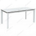 Стол CORNER 120 HIGH GLOSS STATUARIO керамика/ белый каркас