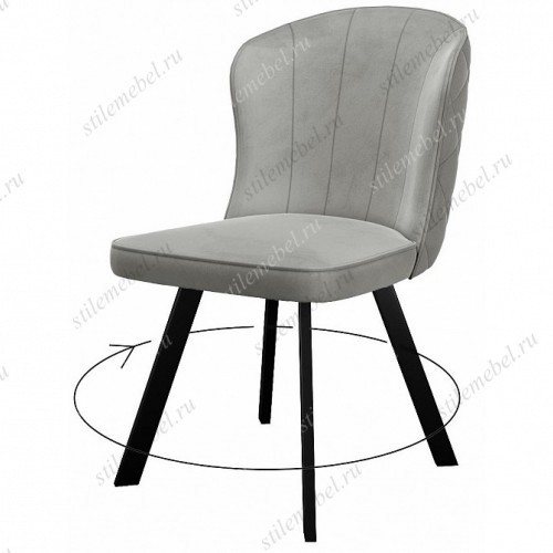 Стул DikLine 219 поворотный, B22 GREY, ножки черные