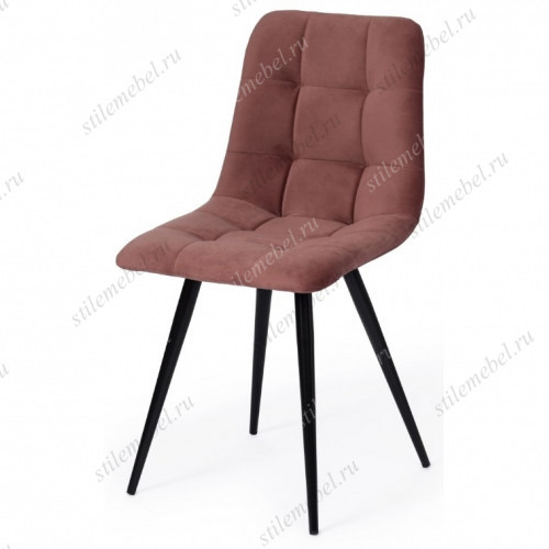 Стул CHILLY (mod. 7095-1) коралловый barkhat 15/черный каркас