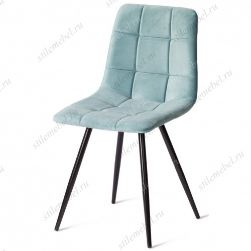 Стул CHILLY (mod. 7095-1)  ткань/металл, 45x53х88 см, высота до сиденья 50 см, мятный barkhat 88/черный