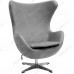 Кресло EGG CHAIR серый, искусственная замша Кресло EGG CHAIR серый, искусственная замша