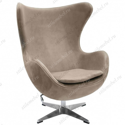 Кресло EGG CHAIR латте, искусственная замша