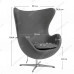 Кресло EGG CHAIR зеленый, искусственная замша
