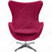 Кресло EGG CHAIR винный, искусственная замша