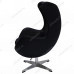 Кресло EGG CHAIR чёрный, натуральная кожа