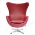 Кресло EGG CHAIR красный, натуральная кожа