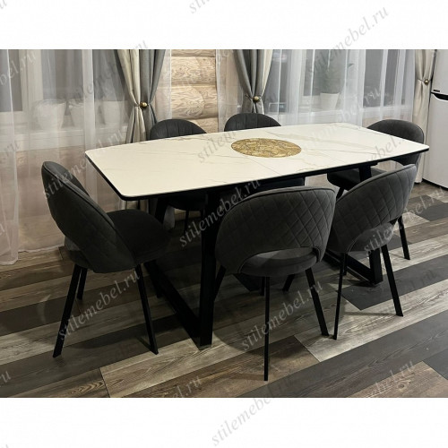 Обеденная группа AZ1400 БМ/227 B28 черный каркас
