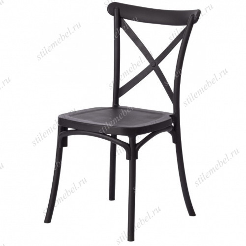 Стул CROSS (mod. PL24)  пластик, 48 х 58 х 89 см, Black (черный) 05