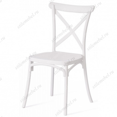 Стул CROSS (mod. PL24) пластик, 48 х 58 х 89 см, White (белый) 11954