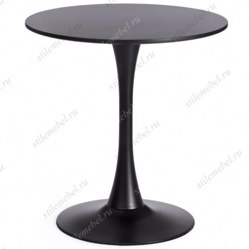 Стол TULIP 70 (mod. 46) металл / МДФ, 70 x 70 x 75 см, Black (черный)