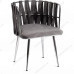 Комплект (софа + 2 кресла) CEZAR (mod. 2212) металл/вельвет, 116 x 56.5 x 77 см, grey (серый) BF-14/хром