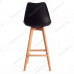 Стул барный TULIP BAR (mod. C1014H) пластик/дерево, 57 х 48 х 104 см, черный 3010/натуральный
