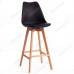 Стул барный TULIP BAR (mod. C1014H) пластик/дерево, 57 х 48 х 104 см, черный 3010/натуральный