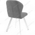 Стул DikLine 339 поворотный B22 GREY, ножки белые