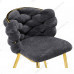 Стул Rendi gray / gold