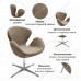 Кресло SWAN STYLE CHAIR латте, искусственная замша