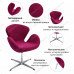 Кресло SWAN STYLE CHAIR винный, искусственная замша