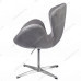 Кресло SWAN STYLE CHAIR серый, искусственная замша
