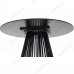 Стол TERNI 120 MATT BLACK MARBLE SOLID CERAMIC Черный мрамор матовый, керамика /Черн.каркас, ®DISAUR