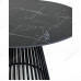 Стол TERNI 120 MATT BLACK MARBLE SOLID CERAMIC Черный мрамор матовый, керамика /Черн.каркас, ®DISAUR