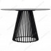 Стол TERNI 120 MATT BLACK MARBLE SOLID CERAMIC Черный мрамор матовый, керамика /Черн.каркас, ®DISAUR