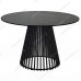 Стол TERNI 120 MATT BLACK MARBLE SOLID CERAMIC Черный мрамор матовый, керамика /Черн.каркас, ®DISAUR