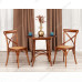 Стол THONET (mod.T9152) дерево вяз, 80х75 см, Темный Орех (№5)