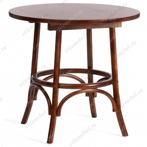 Стол THONET (mod.T9152) дерево вяз, 80х75 см, Темный Орех (№5)