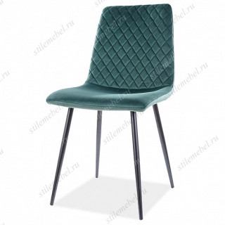 Стул SIGNAL IRYS VELVET, ножки черные / зеленый BL78 Стул SIGNAL IRYS VELVET, ножки черные / зеленый BL78