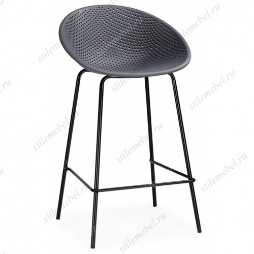 Полубарный стул Zeta dark grey / black