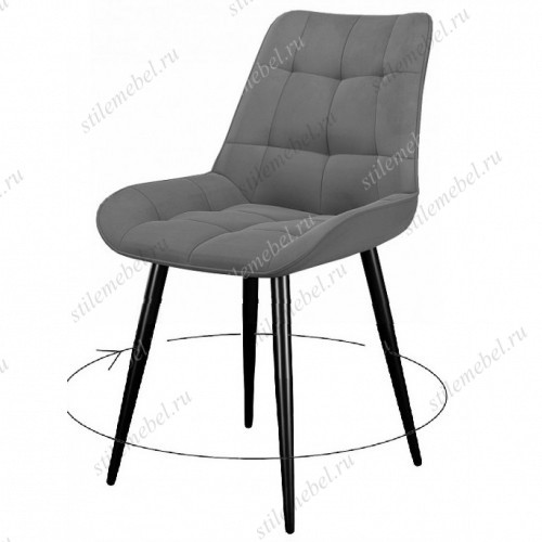 Стул DikLine 226 поворотный B22 GREY, ножки черные