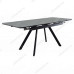 Стол Arthur раскладной 120-184x80x75см, керамогранит чёрный мрамор Greys Black, чёрный