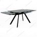 Стол Arthur раскладной 120-184x80x75см, керамогранит чёрный мрамор Greys Black, чёрный