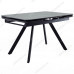 Стол Arthur раскладной 120-184x80x75см, керамогранит чёрный мрамор Greys Black, чёрный Стол Arthur раскладной 120-184x80x75см, керамогранит чёрный мрамор Greys Black, чёрный