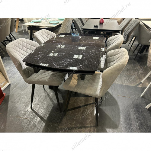 Обеденная группа SFU120/239 B22 Grey, черный каркас