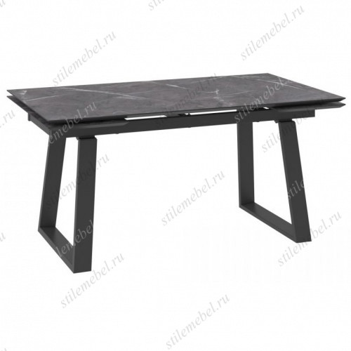 Стол Барон 160(220)x90, Камень Темный Compakt cer/черный