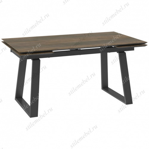Стол Элит 200(45+45)x98, Oak Vintage Premium Cer / черный