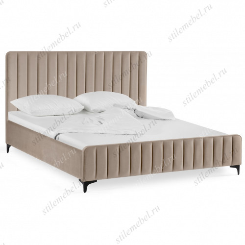 Кровать Амелия 160х200 без ПМ бежевая