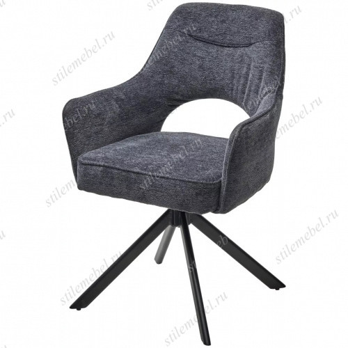 Стул GUARA 180 град. поворот. цвет серый RAVEN 18 / черный каркас, ®DISAUR