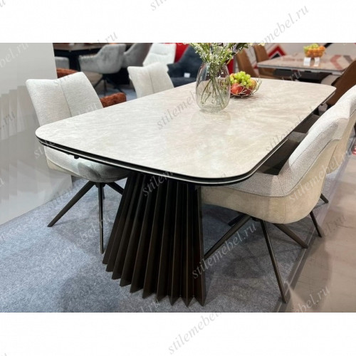Обеденная группа ASTRID 200 TL-102 БМ/PONTUS 360 град Бежевый/Шоколадное золото